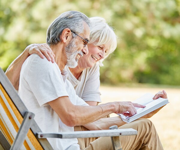 A senior citizen couple