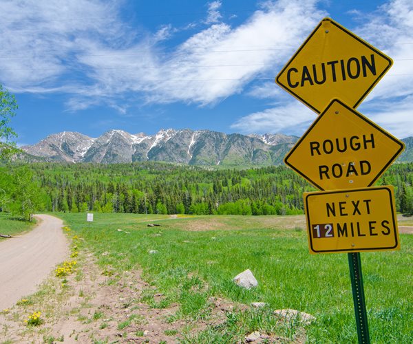 A road into the San Juan Mountains