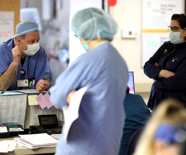 healthcare workers in the intensive care unit at medstar saint mary's hospital in maryland