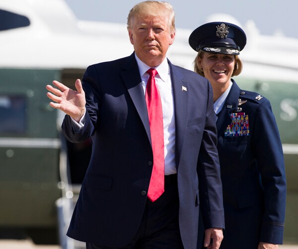 President Donald Trump at Andrews Air Force Base