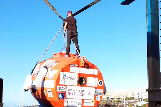Frenchman Trying to cross Atlantic in Barrel Capsule