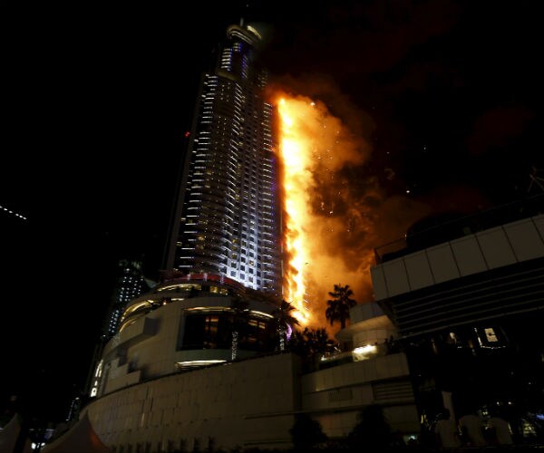 Fireworks Proceed as Fire Engulfs High-Rise Dubai Hotel