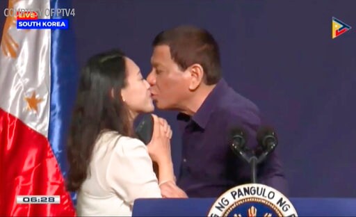 Mouth Gets Duterte in Trouble Again, This Time for Kiss