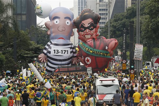 Big Turnout for Protests Urging Ouster of Brazil's President