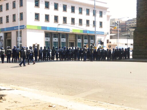 Police Patrol Zimbabwe Capital before Anti-government Demos