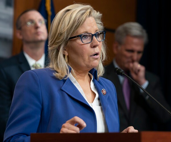 liz cheney speaks during a news conference