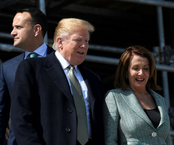 us president donald trump and us house speaker nancy pelosi democrat of california 