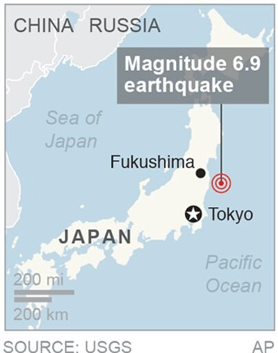 The Latest: Japan Residents Flee after Tsunami Warning