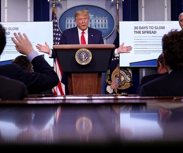 president trump conducts a coronavirus briefing