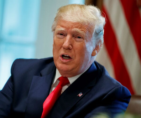 president donald trump in the cabinet room of the white house in Washington. 
