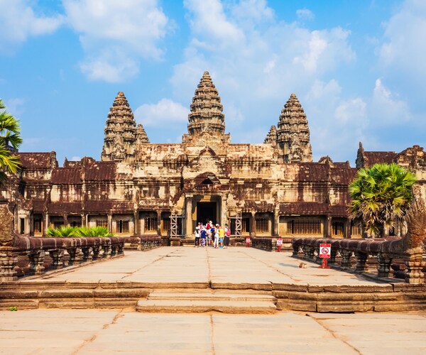 The Angkor Wat temple in Cambodia