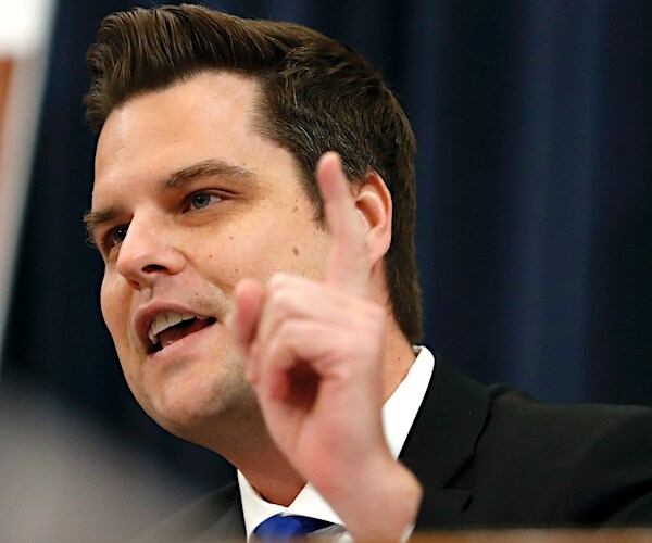 matt gaetz makes remarks during a house committee hearing