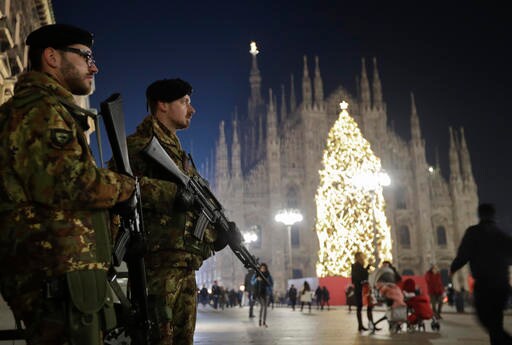 The Latest: Italian PM Tells Merkel Berlin Suspect Killed