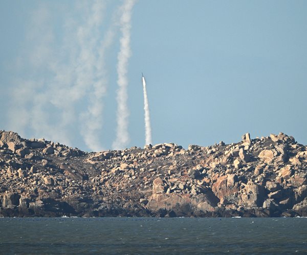 A rocket being sent into the sky