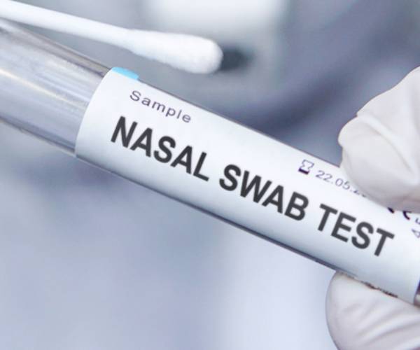 a nasal swab covid test