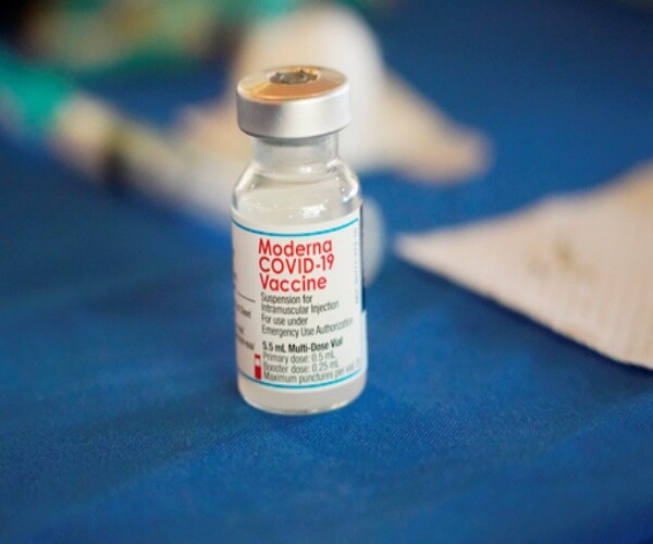 vial of Moderna COVID vaccine