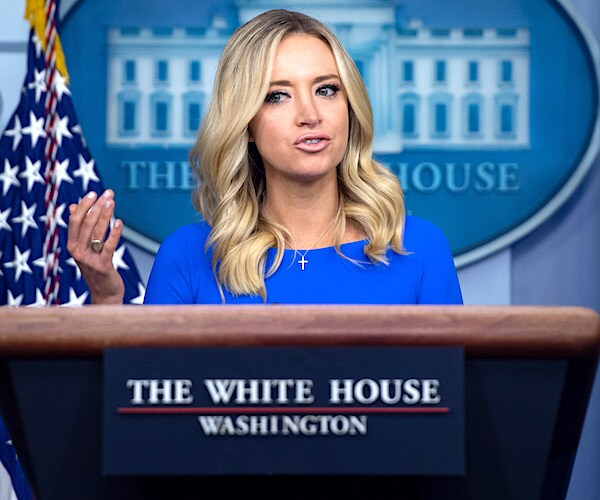 White House press secretary Kayleigh McEnany speaks during a white house press briefing