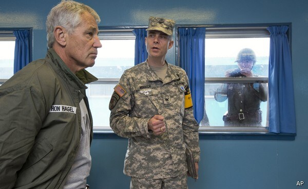 Hagel at DMZ: NKorea Watching Syria Developments