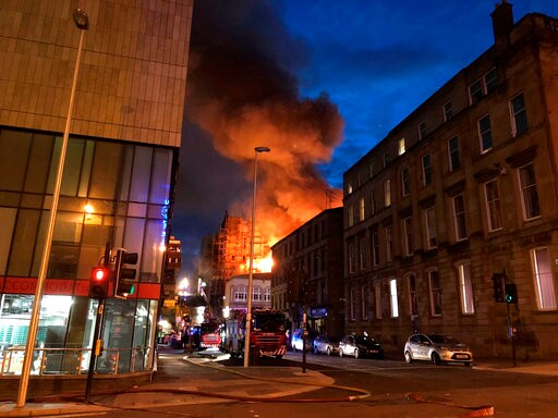 Firefighters Battle Major Blaze at Famed Glasgow Art School