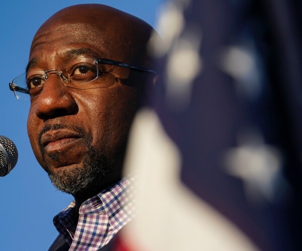 Rev. Raphael Warnock, a Democratic candidate for the U.S. Senate, speaks during a campaign rally