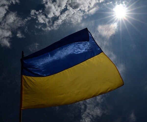the ukrainian national flag 