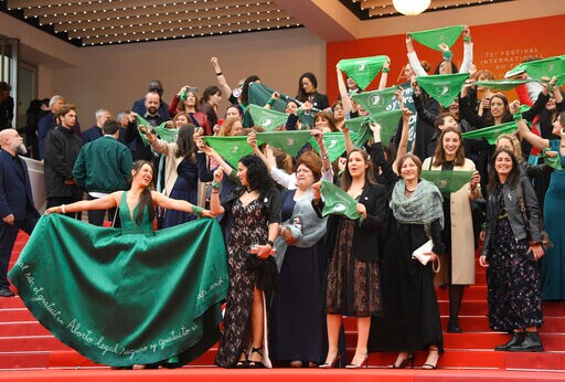 Abortion Rights Protest Held on Cannes Film Red Carpet