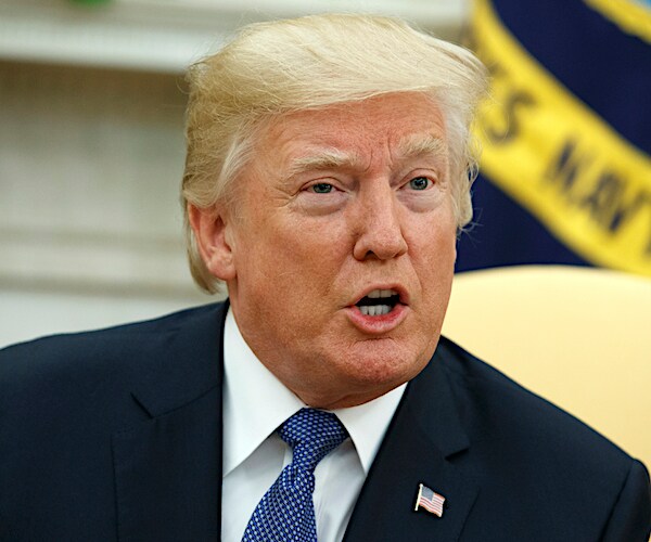 president donald trump speaks from the oval office