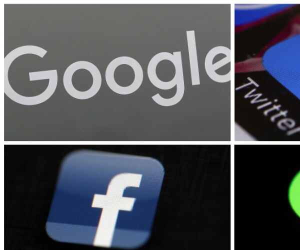 google, facebook logo and twitter shown