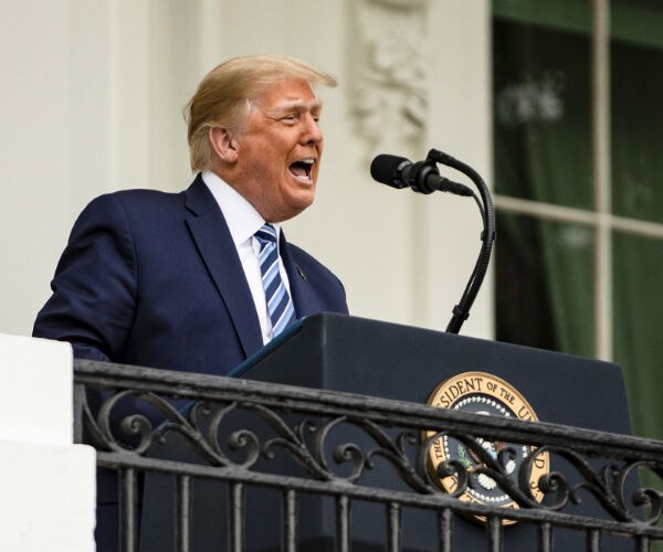  us president donald trump addresses a rally in support of law and order
