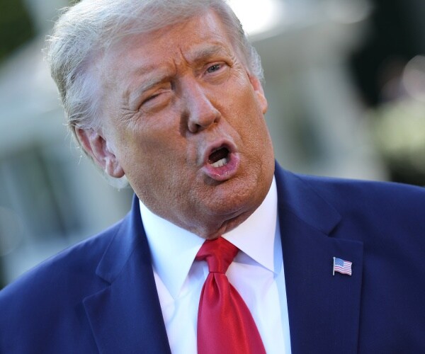 president donald trump talks to the media