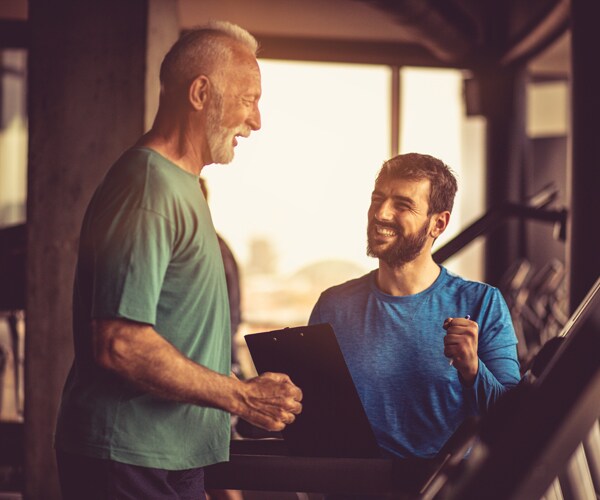 Running on a treadmill