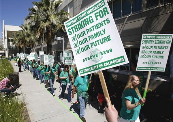 Healthcare Workers Strike at 5 Calif Public Hospitals