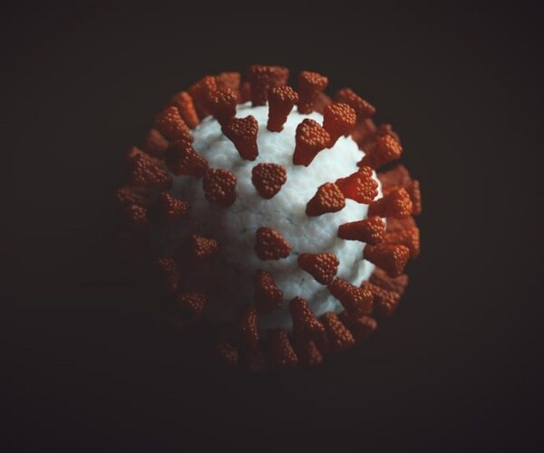 microscopic view of coronavirus 
