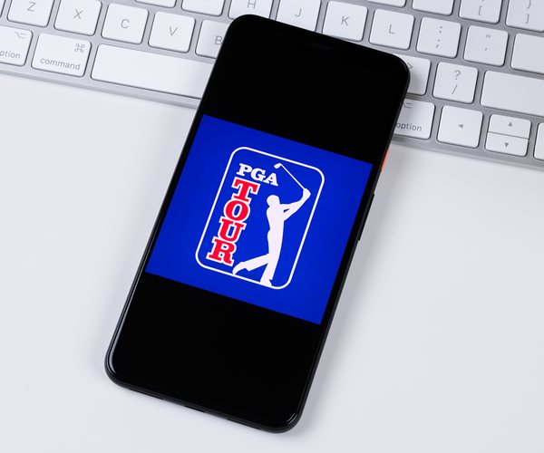 The PGA Tour app on a smartphone screen