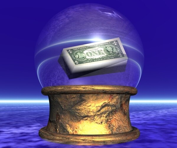 crystal ball with dollar