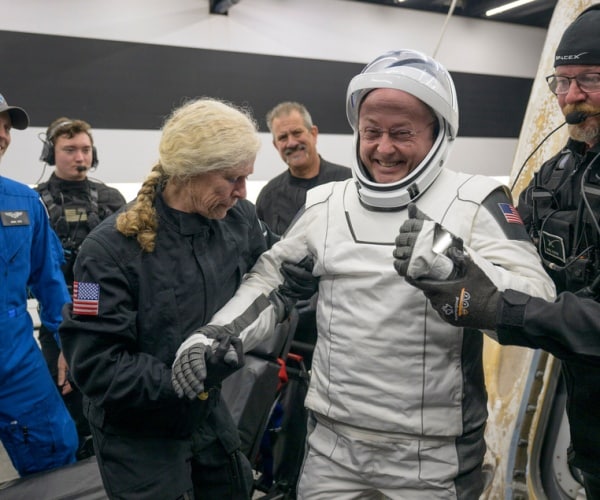 NASA astronaut Mike Fincke returning from space