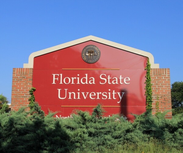 fsu sign outside a university building