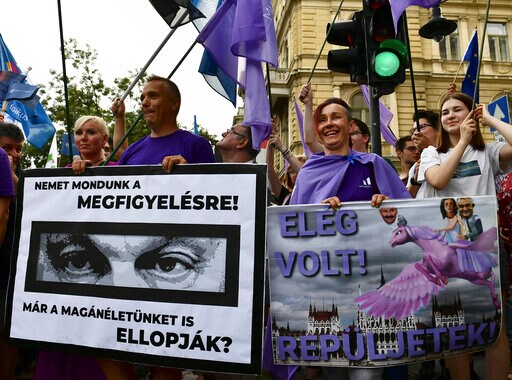 Hungarians Protest over Alleged Government Spying
