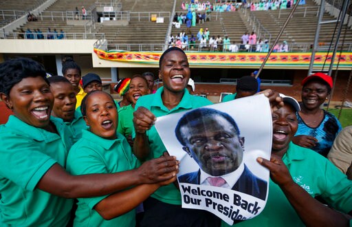 The Latest: Zimbabwe's New Leader Mnangagwa Is Sworn in