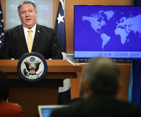 secretary of state mike pompeo delivers remarks at the department of state