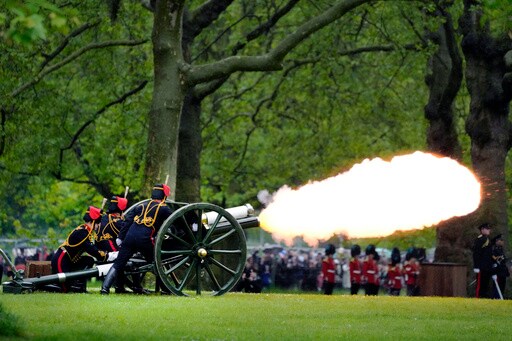 King Charles III's Coronation Anniversary Is Marked by Ceremonial Gun Salutes across London