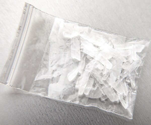 A bag of crystal meth