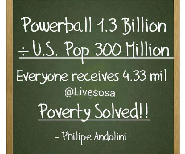 Powerball Math Meme Purports to Solve Poverty, but It's Way Off