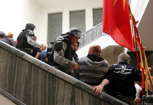 Protesters Attack Macedonian Lawmakers after Leadership Vote