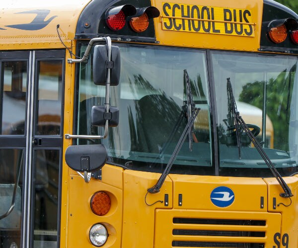 a school bus is seen