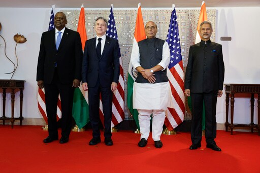 Top US and Indian Diplomats and Defense Chiefs Discuss Indo-Pacific Issues and Israel-Hamas war