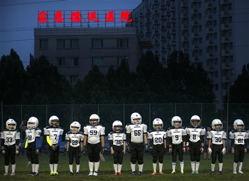 AP PHOTOS: American Football gains Popularity in China