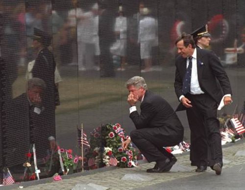Former President Clinton Reflects at Vietnam Memorial