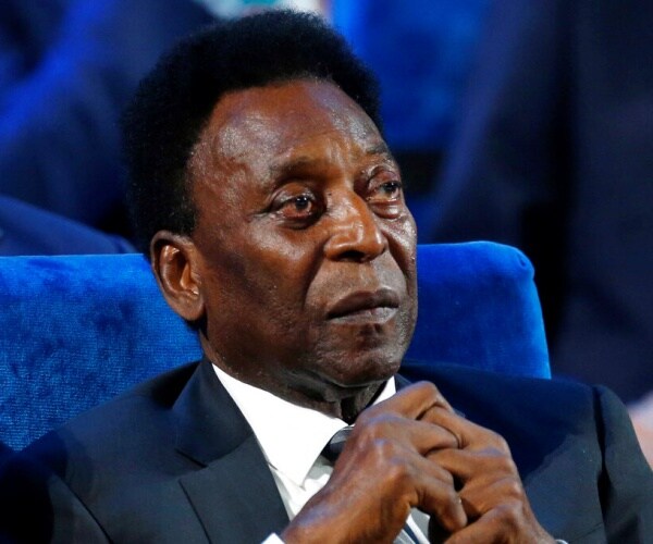 Brazilian soccer great Pele attends the 2018 soccer World Cup draw