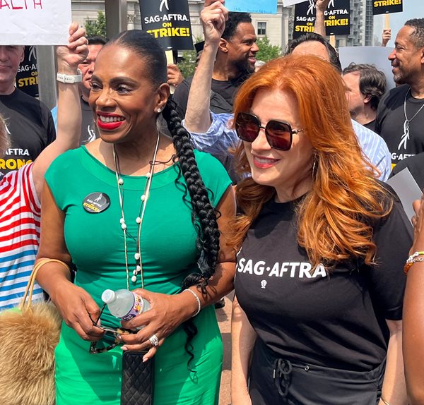 Actors, Writers on Strike Rally in Philly & Chicago